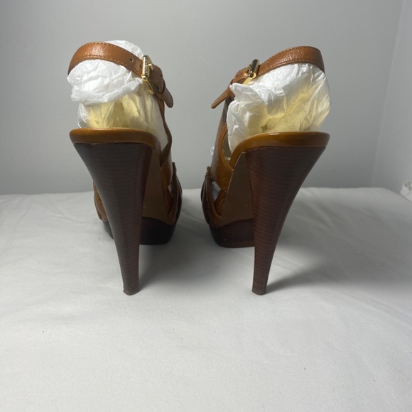 Michael by Michael Kors Sandals leather, sz 7.5, col Luggage, High heels - Picture 4 of 10